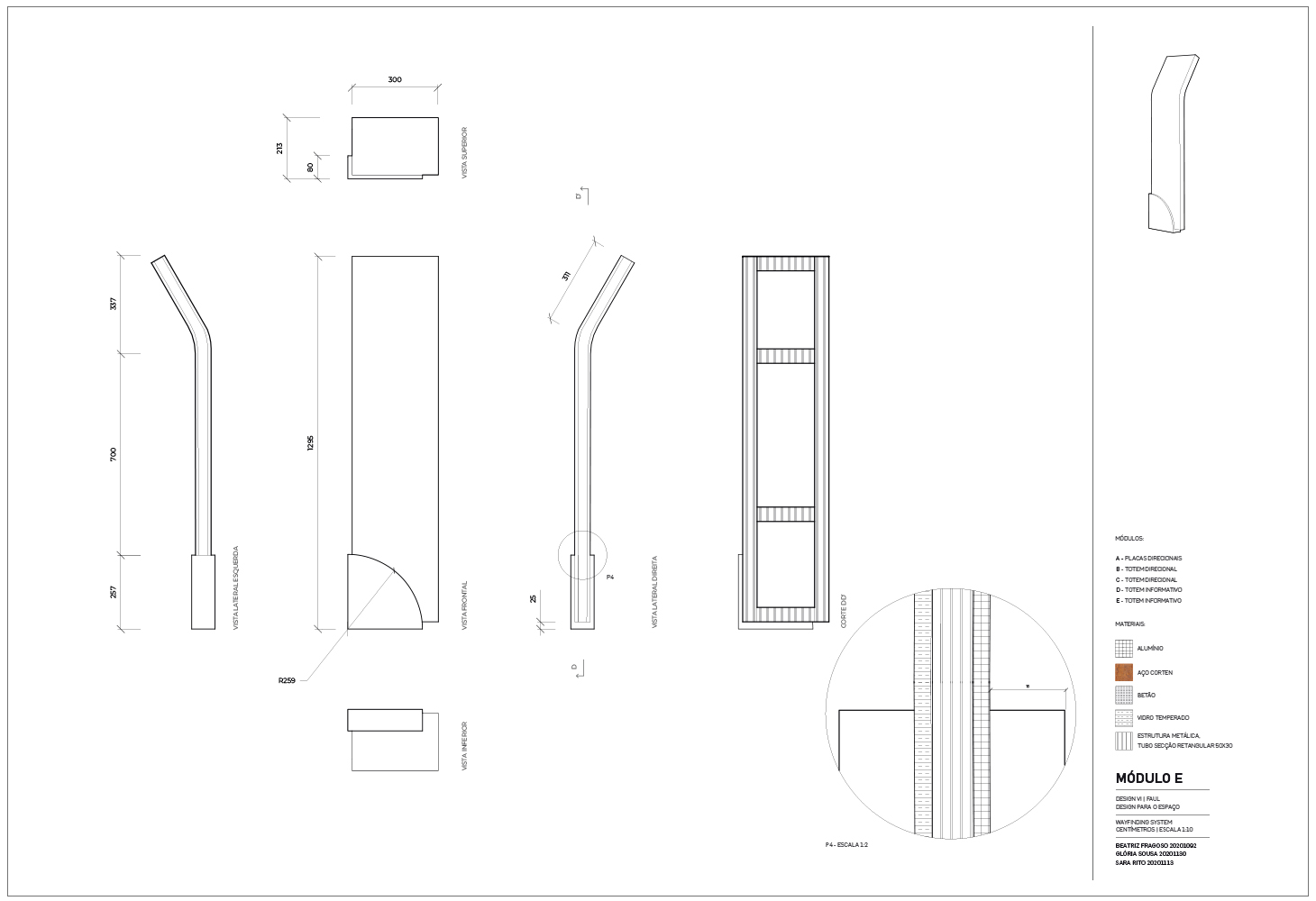 Lagos wayfinding technical drawing board three